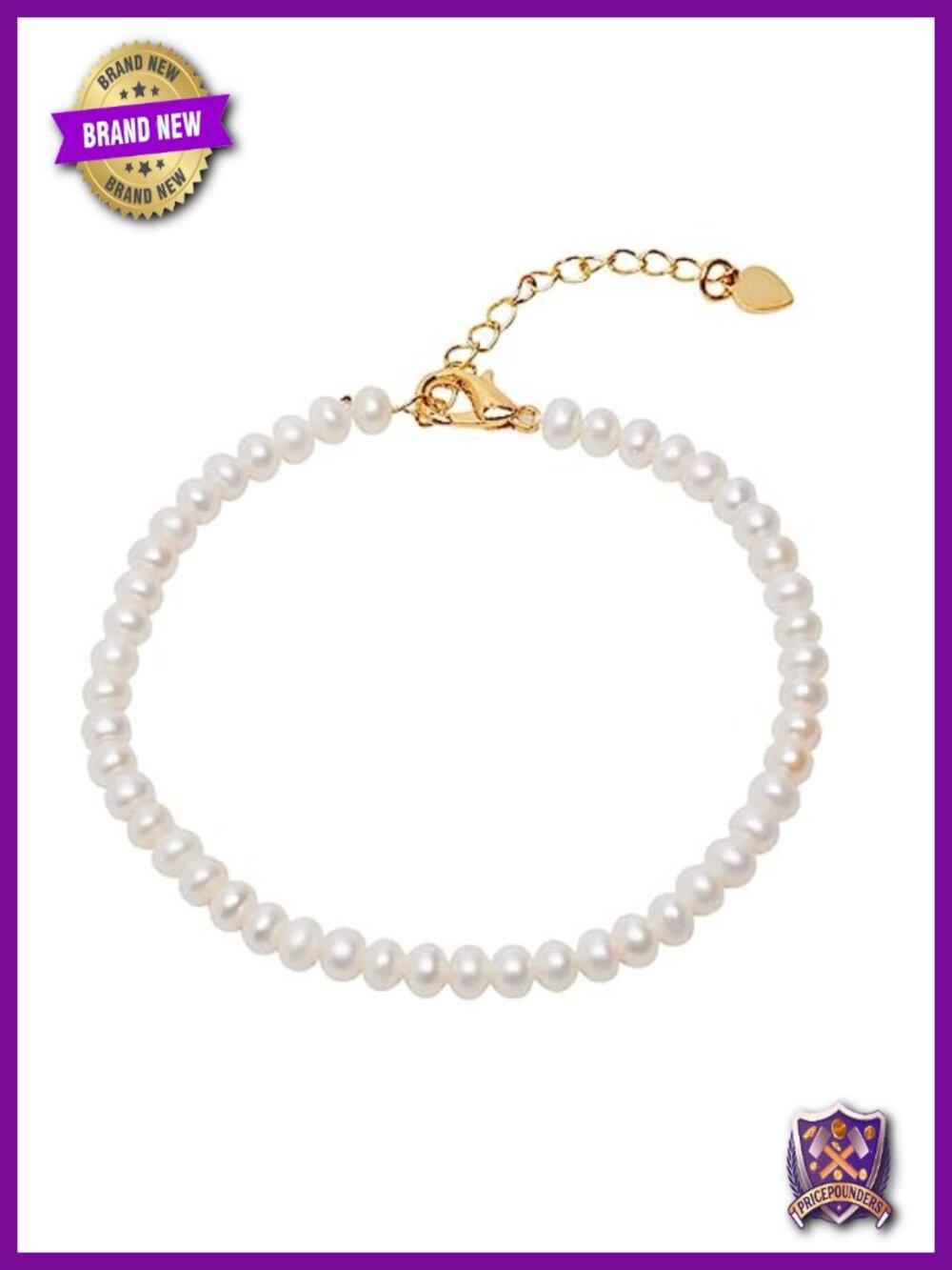 Handmade Freshwater Pearl Bracelet Women 4-5mm White Real Pearl Beaded Bracelet